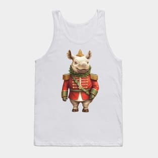 Rhino Christmas Nutcracker Tank Top